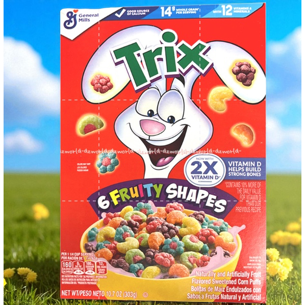 

Trix 6 Fruity Shapes 303gr Naturally Artificially Fruit Sereal Buah Alami Cereal Warna Warni Untuk Sarapan Keluarga