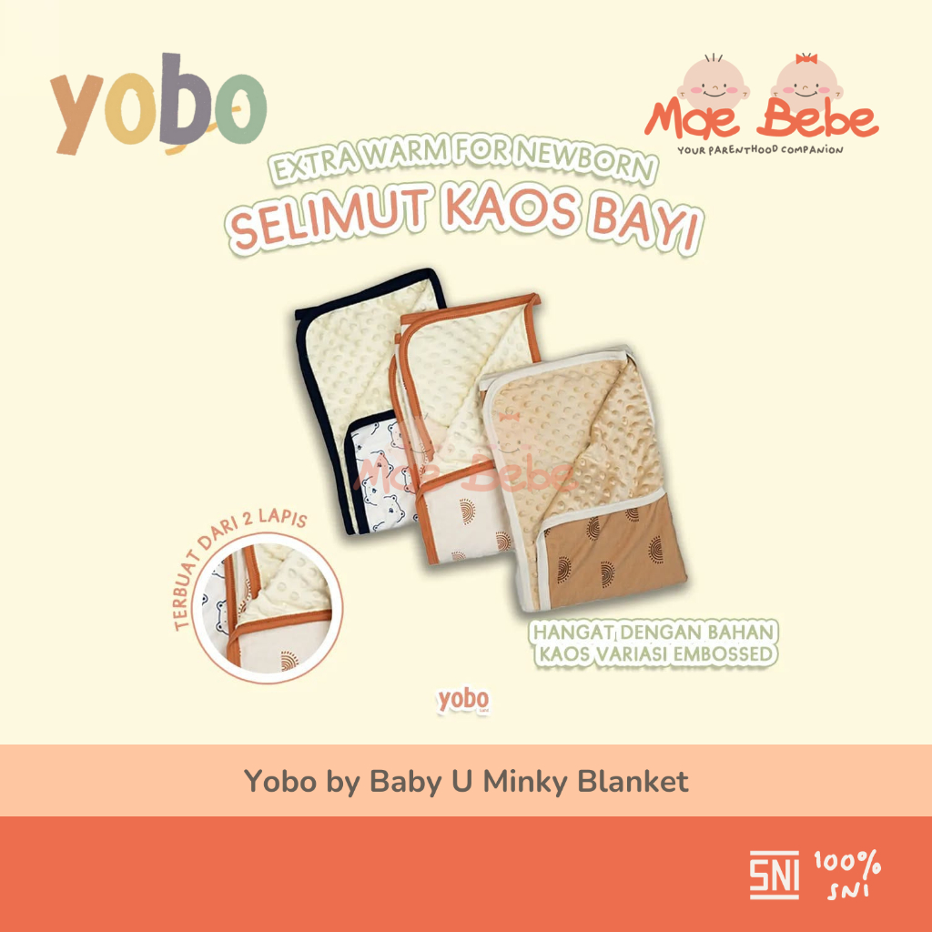 Yobo By Baby U Minky Blanket Selimut Kaos Bayi