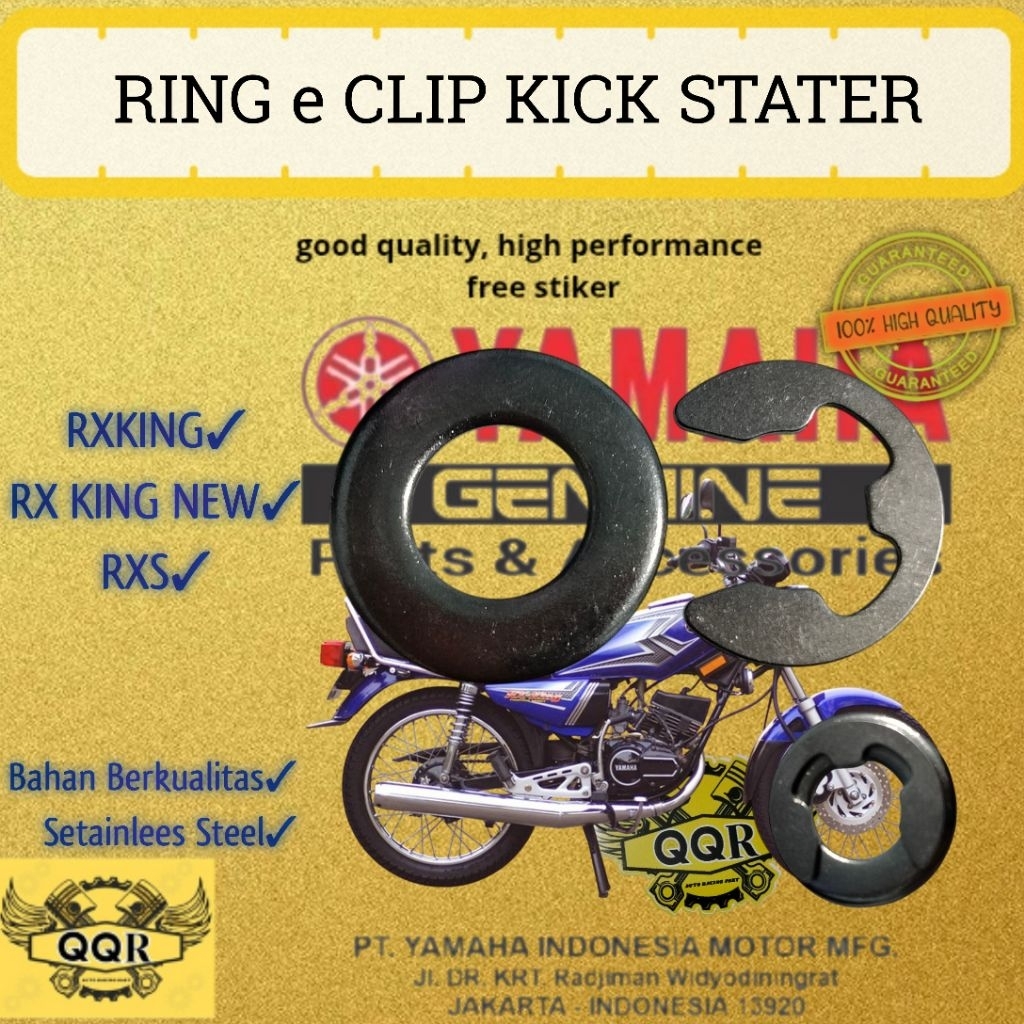 Snapring e Clip Pengunci Slah Engkol Kick Stater YAMAHA Rxking Rxk Rxs Bahan Stainless Steel Anti Ka
