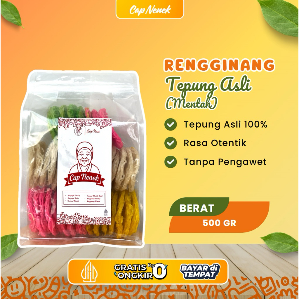 

Cap Nenek Rengginang Mentah Ketan Asli Original Terasi 30pcs 500gr Premium