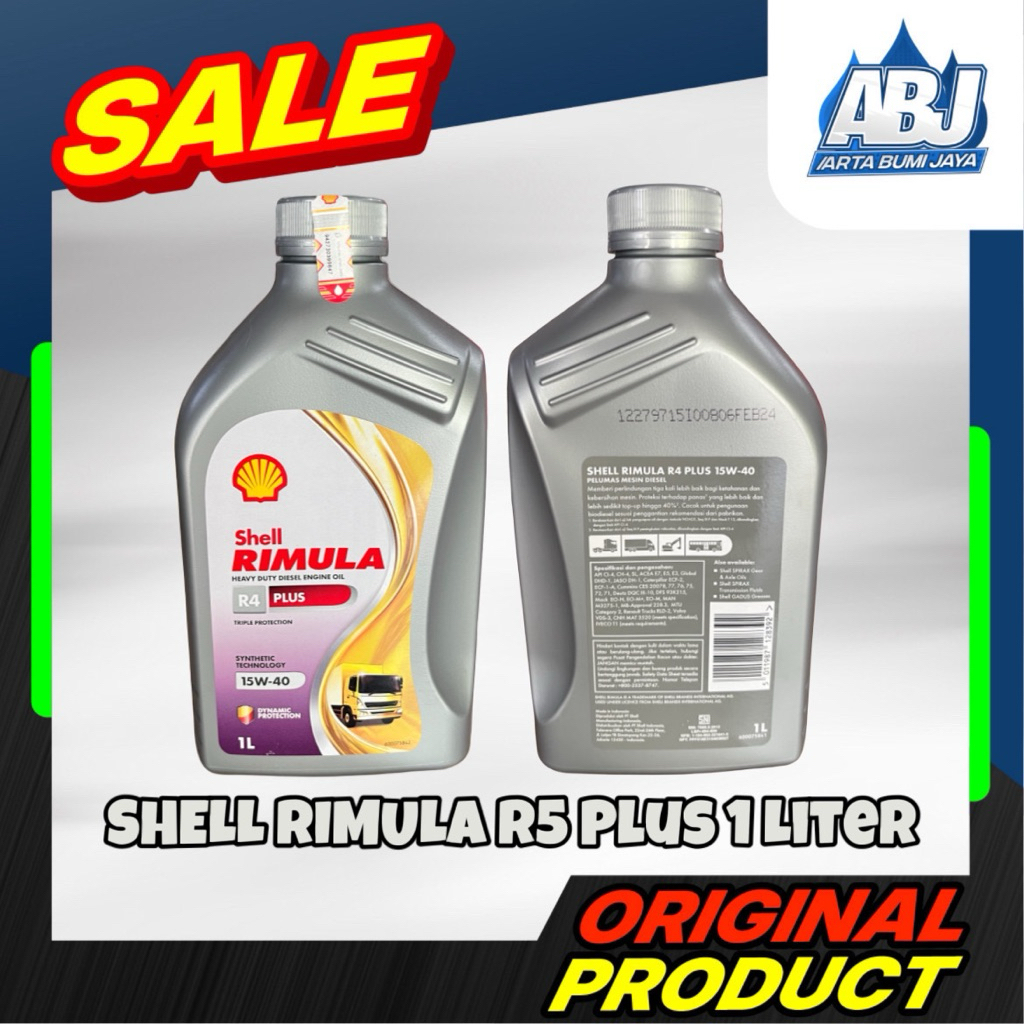 Oli Mesin Diesel Mobil Shell Rimula R4 Plus 1 Liter