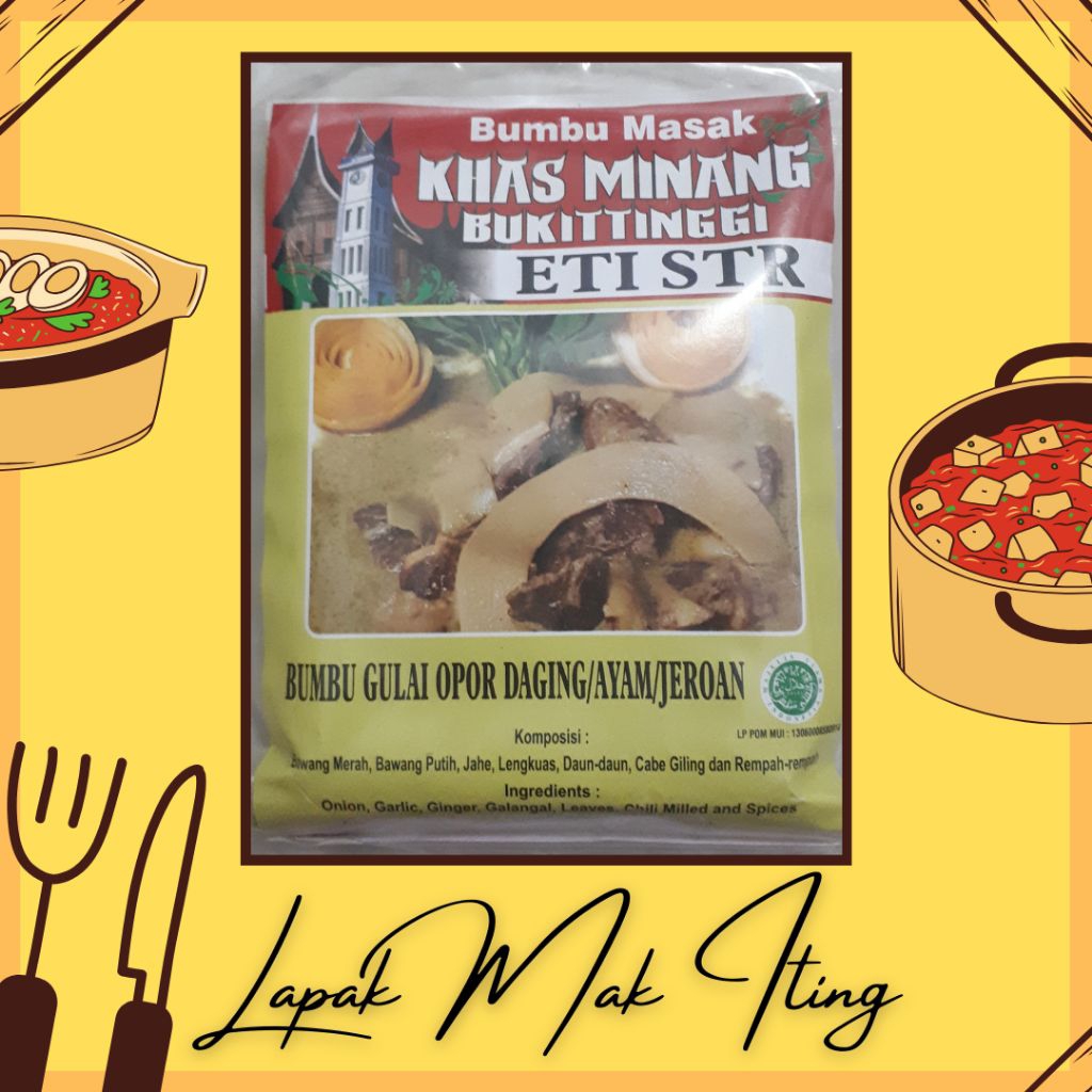 

Bumbu Masak Khas Minang Bukittinggi Eti STR - Opor Ayam/Daging/Jeroan
