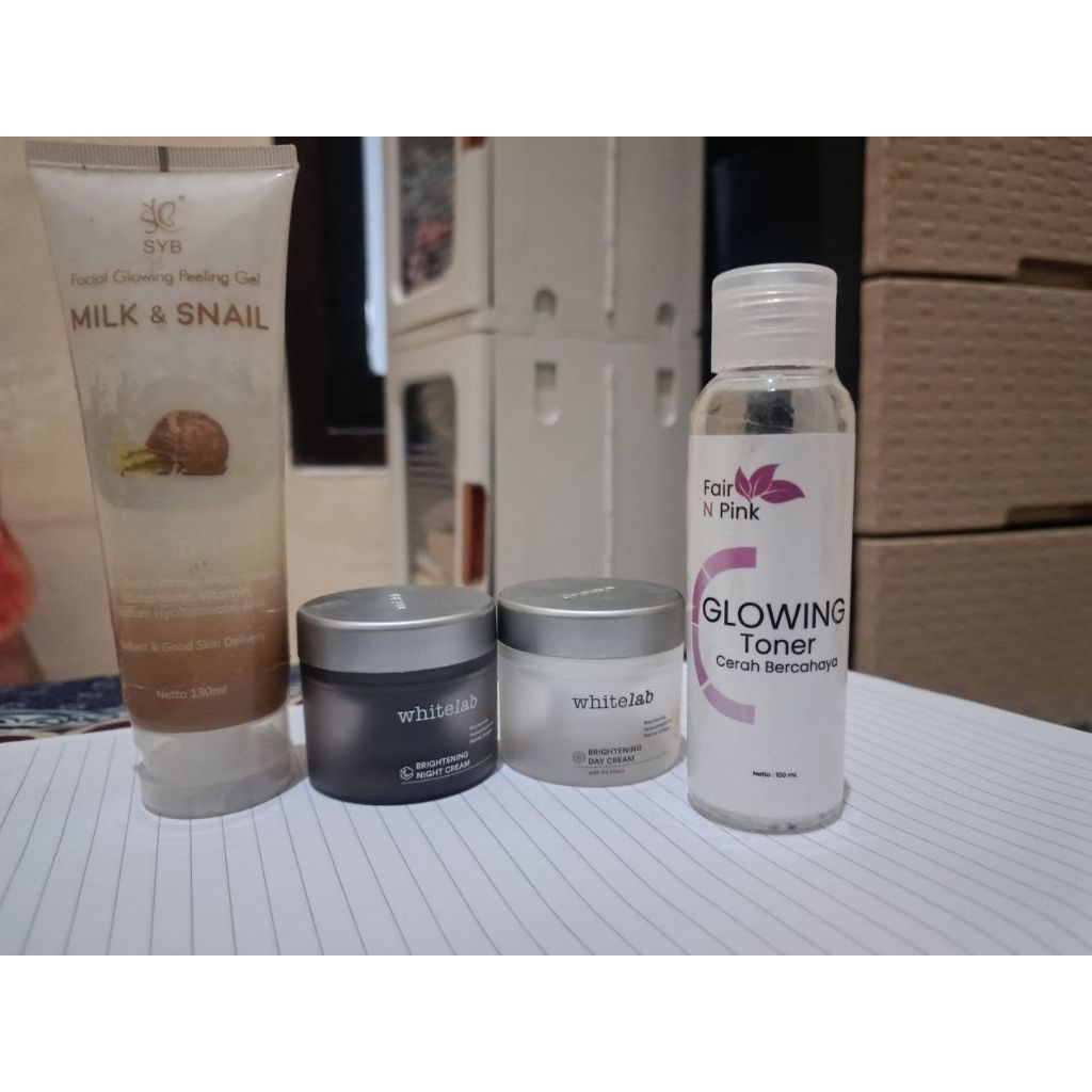Paket Skincare New dan Preloved Skintific, Whitelab, DNA Salmon Louisse Choice