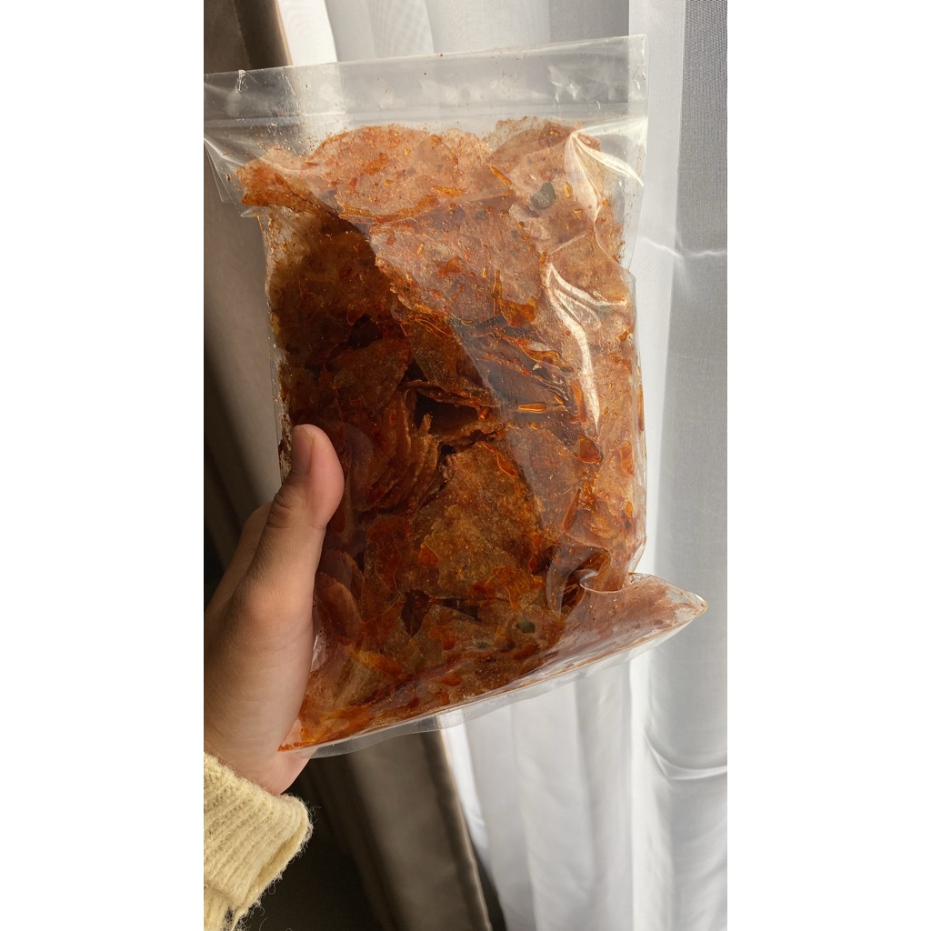 

Keripca keripik kaca/kripca /keripik kaca pedas daun jeruk 200gram 500gram