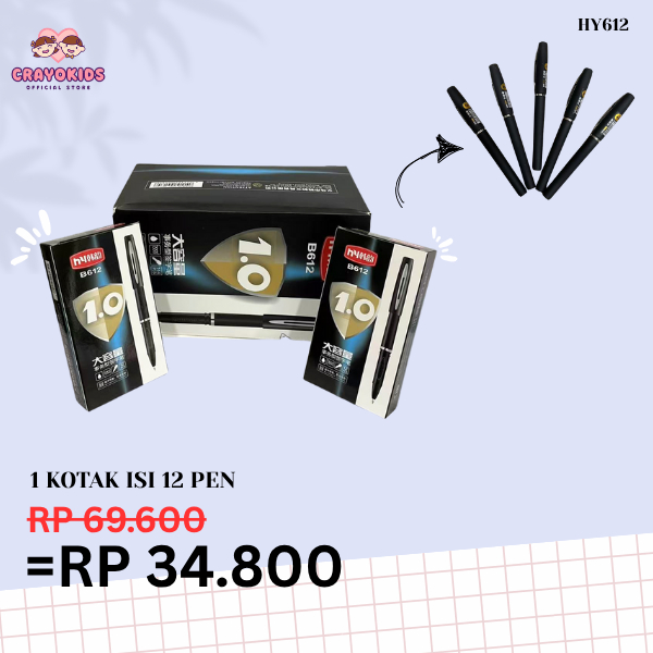 

CRAYOKIDS HY Pulpen Gel Hitam 0.5mm – Pulpen Nyaman