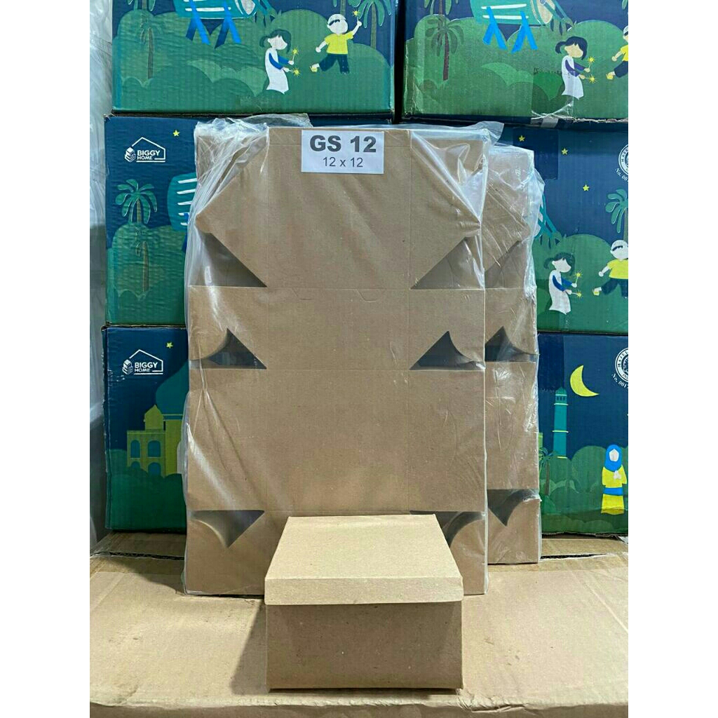 

Dus Snack Box Kraft Coklat Polos Ukuran 12x12 12x14 12x16 isi 100 pcs