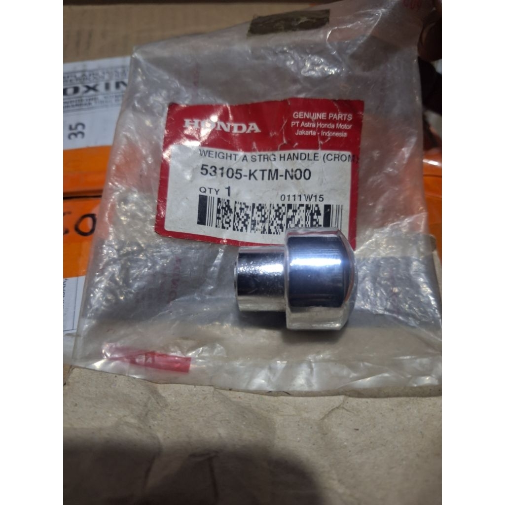 weight A jalu balancer stang stir chrome supra x125 cs one cs1 original ahm honda 53105-ktm-n00