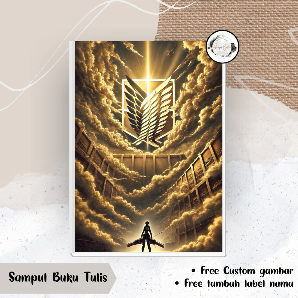 

(HARGA 1 LEMBAR MIN ORDER 5 LEMBAR) SAMPUL BUKU ATTACK ON TITAN (AOT) FREE CUSTOM