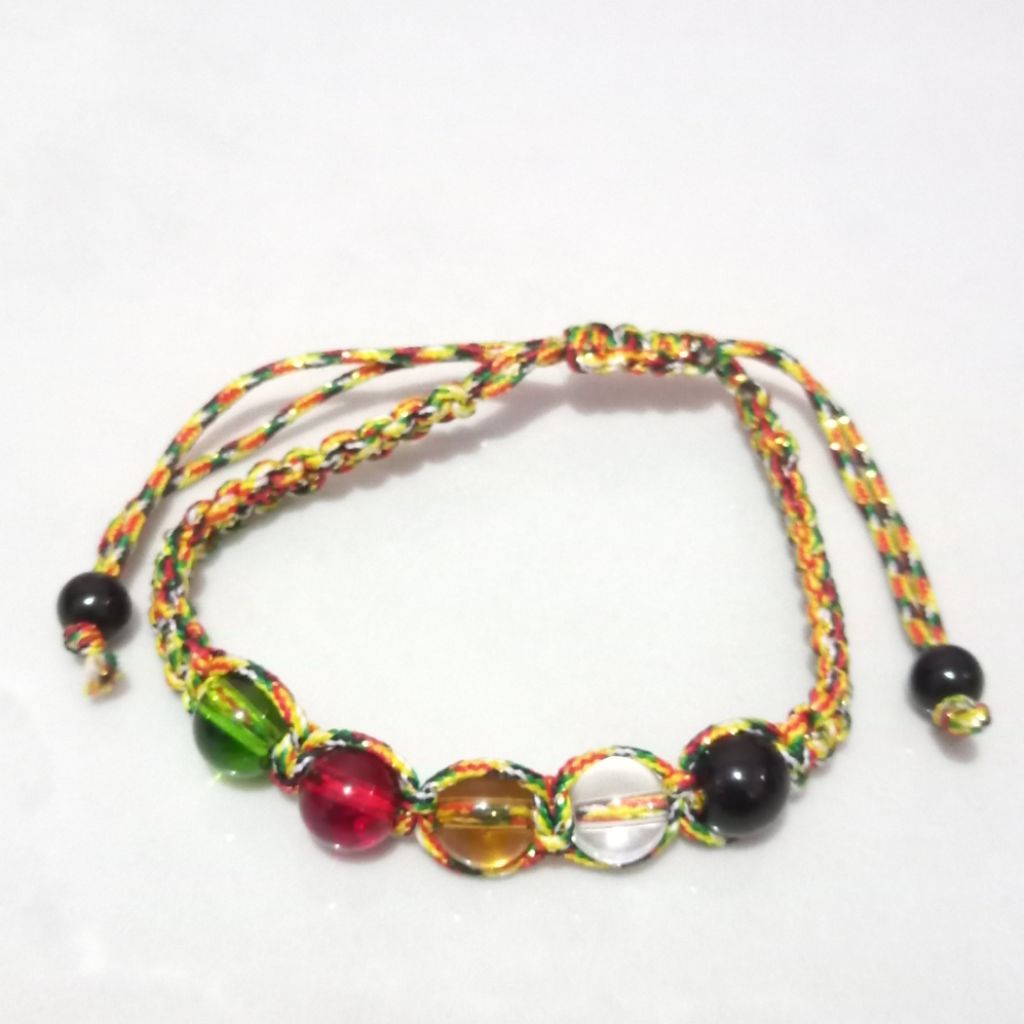 gelang pancawarna lima kristal