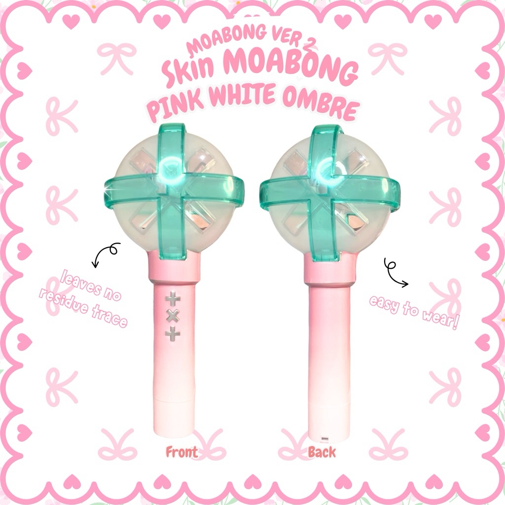 

OMBRE PINK WHITE Garskin Sticker Lightstick TXT MOABONG Ver 2 – Wrap Pelindung Anti Baret & Lecet