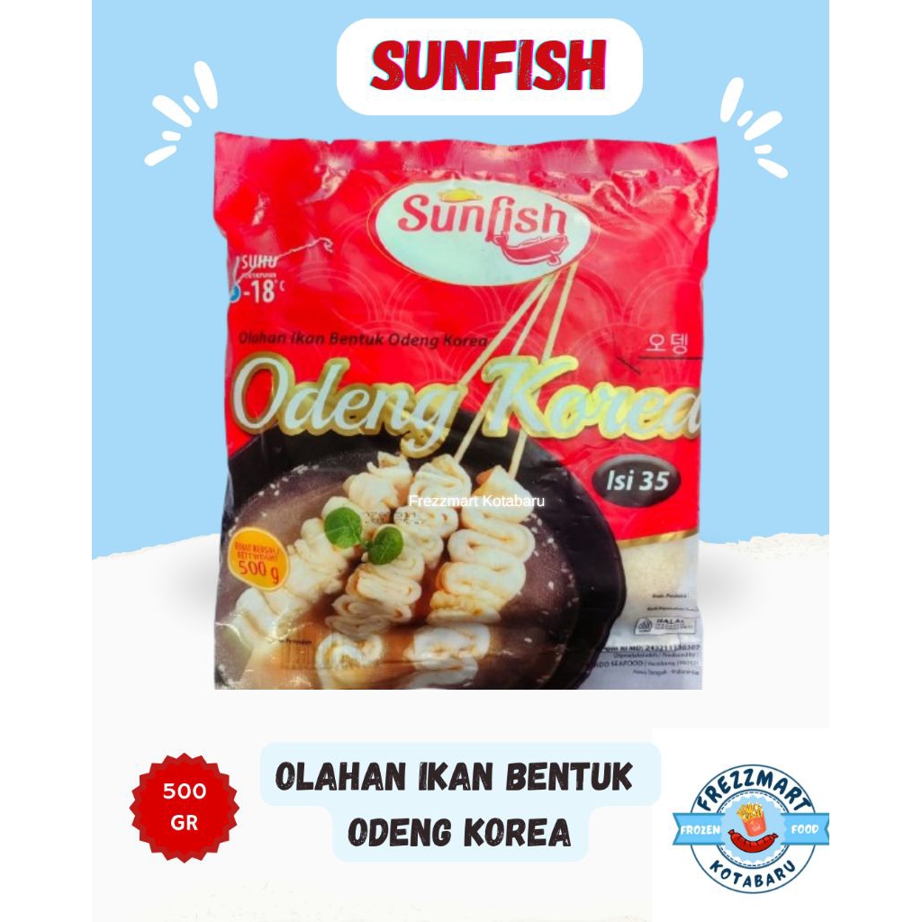 

SUNFISH Olahan Ikan Bentuk Odeng Korea Isi 35 Pcs 500 GR / Frezzmart Kotabaru