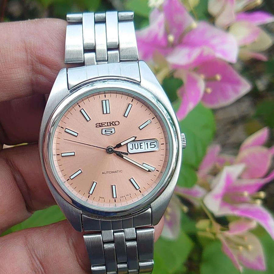 Seiko 5 SNXA11 SNXA11K Salmon 7S26-0430