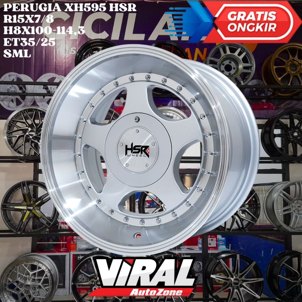 Velg Celong Ring 15 HSR Perugia R15 Untuk Pelek Mobil Vios, City, Kijang, Livina