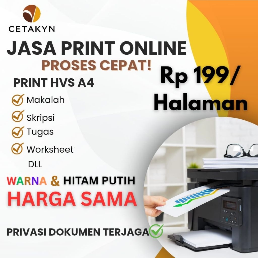 

JASA PRINT CETAK ONLINE HVS A4 WARNA HITAM PUTIH