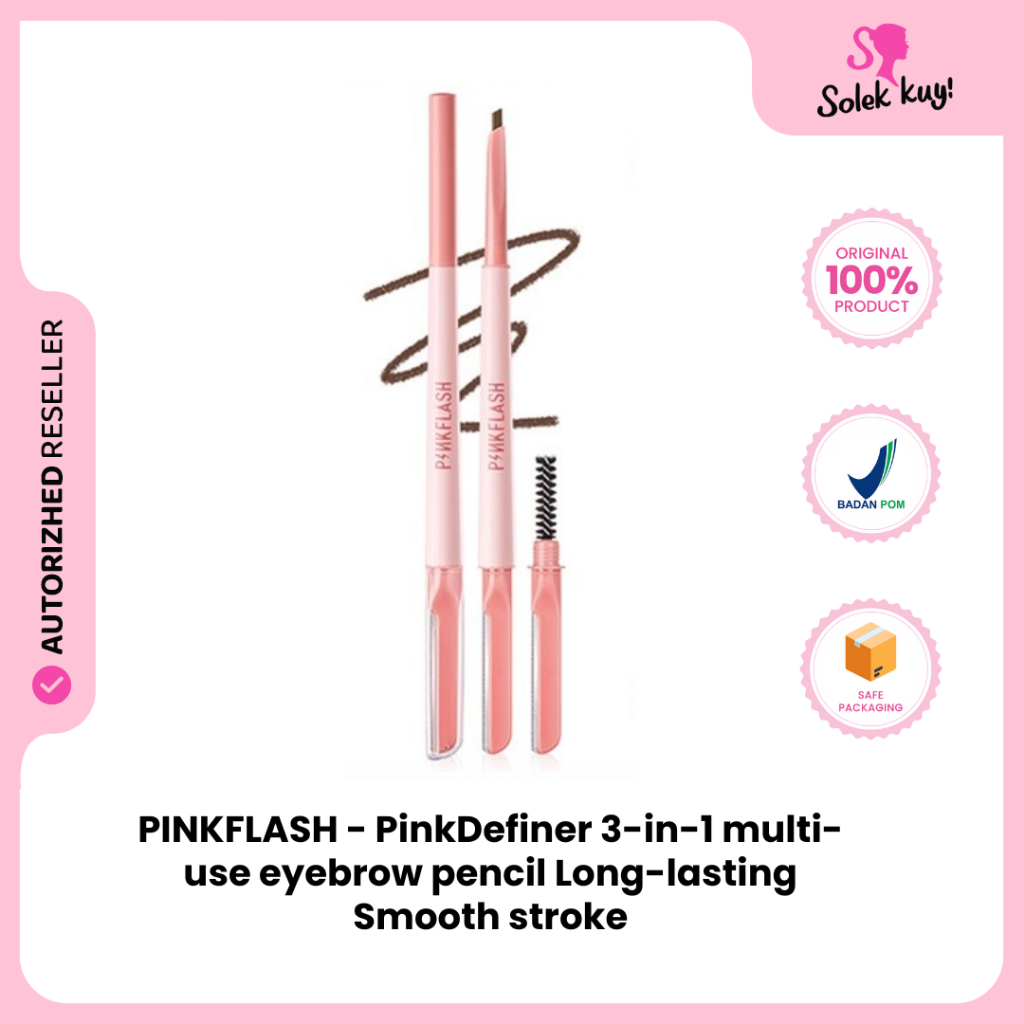 Solek Kuy - PINKFLASH PinkDefiner 3-in-1 multi-use eyebrow pencil Long-lasting Smooth stroke
