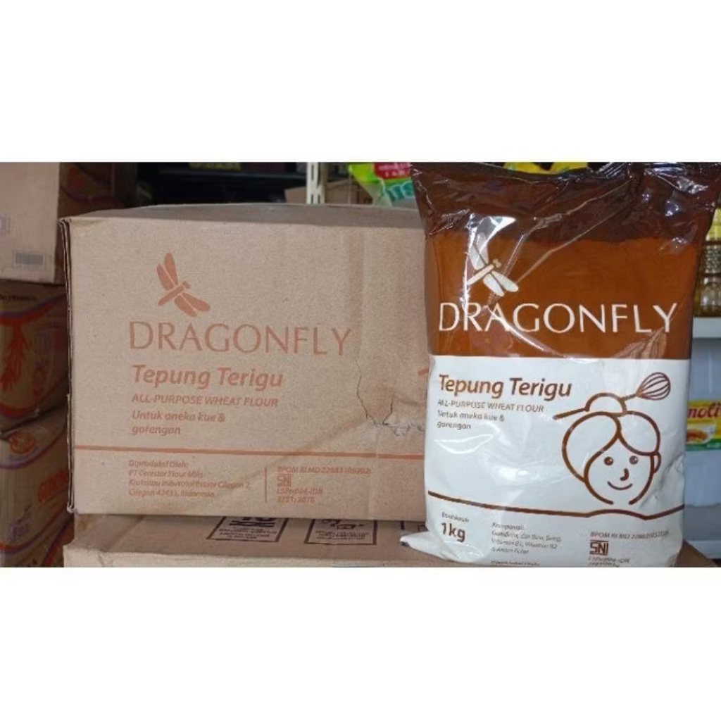 

TEPUNG TERIGU DRAGON FLY 1 DUS ISI 10 bks @1 kg