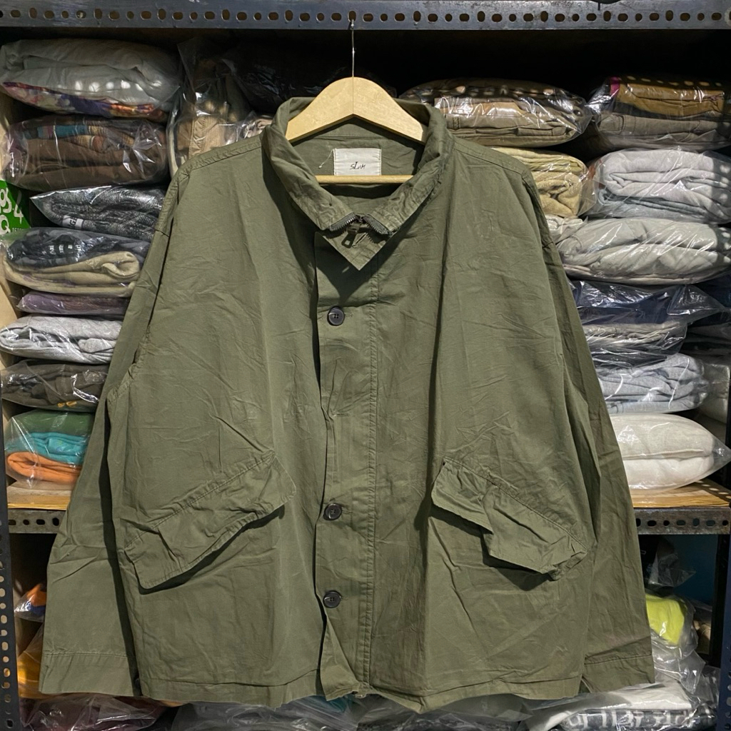 Slam Kr Oversized Jacket Hijau Size 69x72