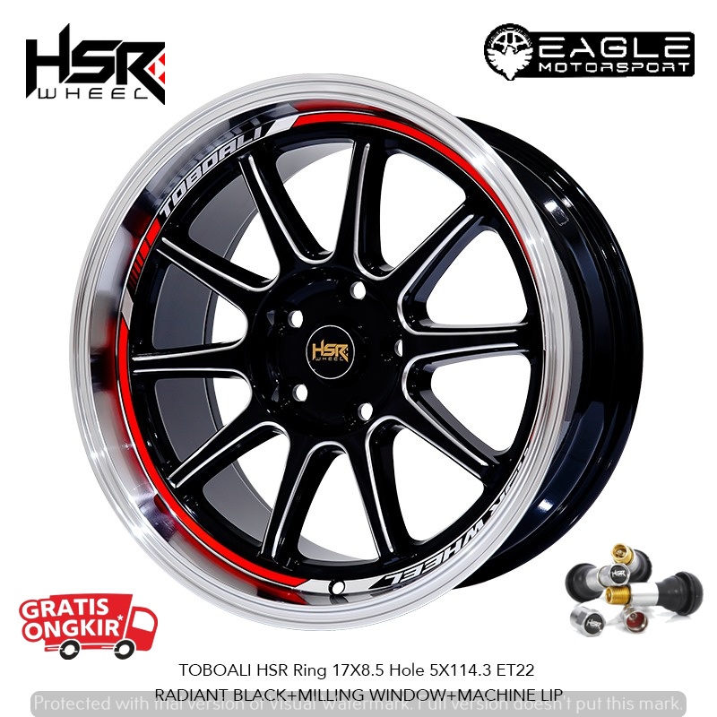 Velg Mobil Ring17 HSR TOBOALI Untuk Innova Hrv Hillux single Camry Lexus dll r17