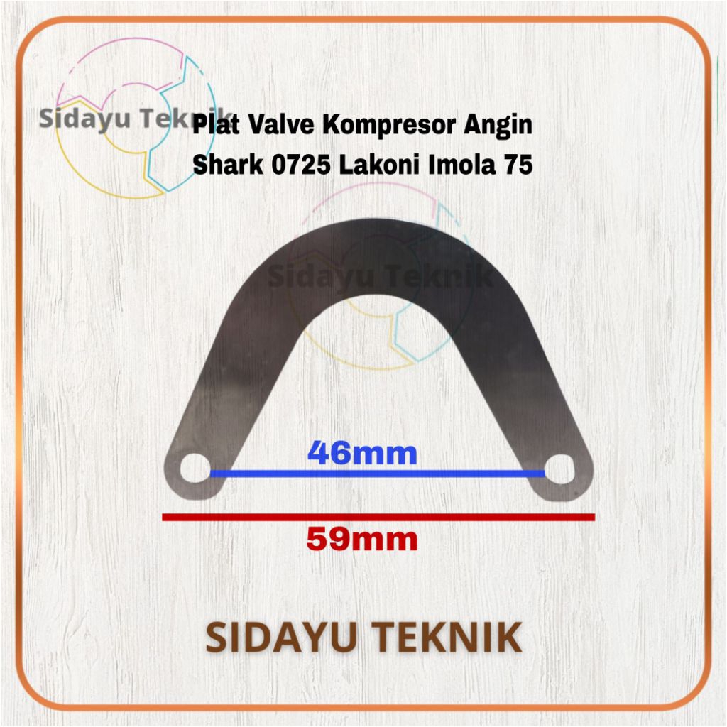 Plat Lengkung Valve Klep Kompresor Angin Shark Lakoni