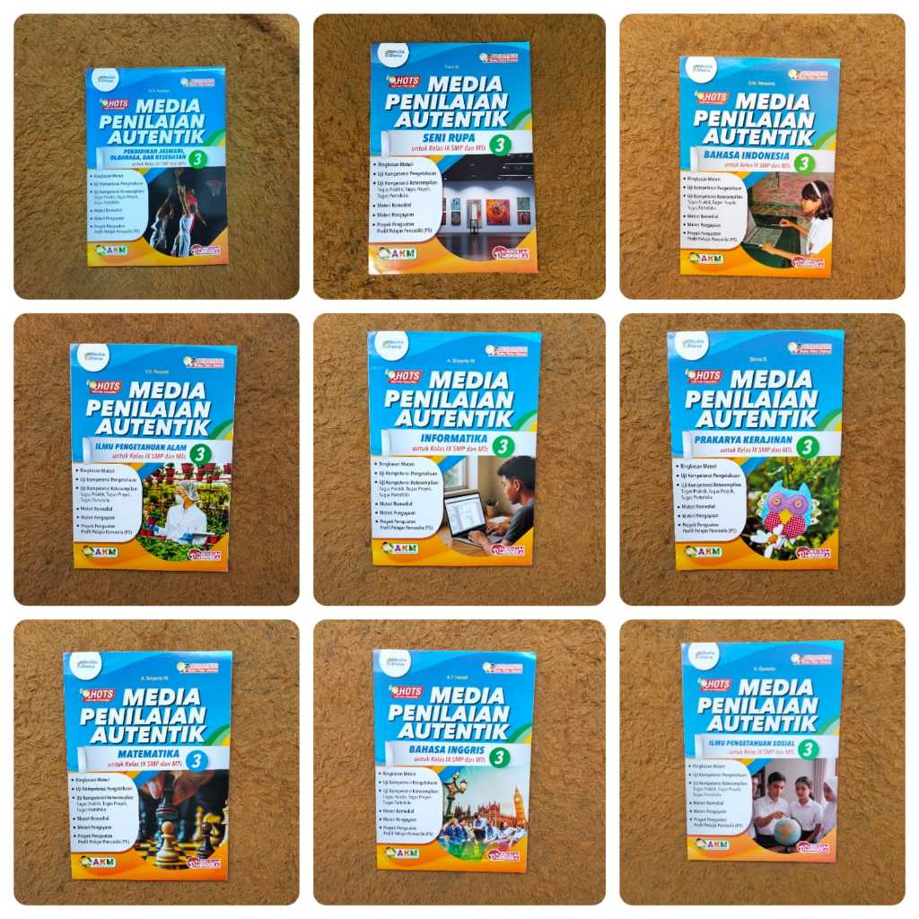 Buku Media Penilaian Autentik / Media Pena / MP SMP Kelas 9 Tiga Serangkai Kurikulum Merdeka per jud