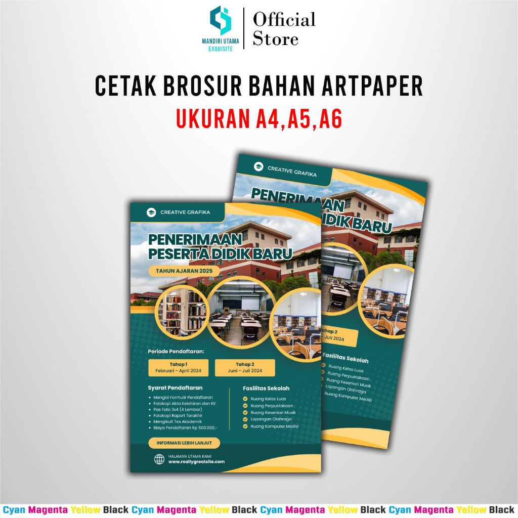 

CETAK BROSUR BAHAN ARTPAPER 150 UKURAN A4,A5,A6
