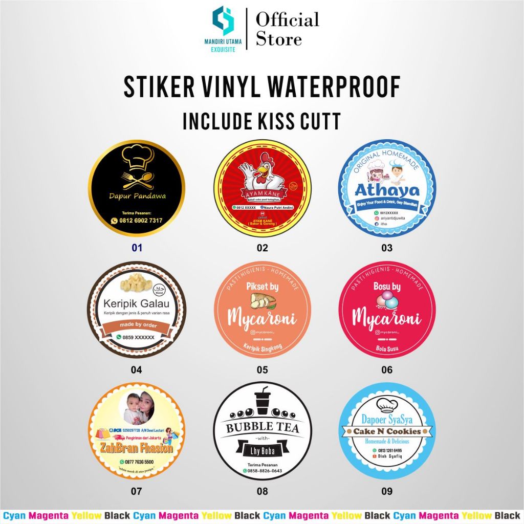 

TEMPLATE DESAIN STIKER LABEL - LOGO OLSHOP - KUE - MAKANAN DLL