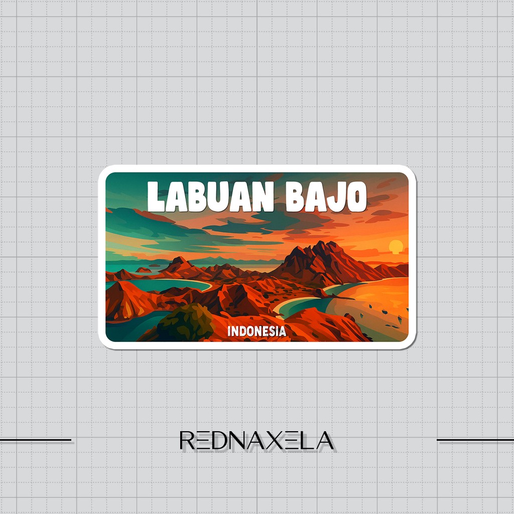 

Stiker Vinyl Labuan Bajo Stiker Koper Outdoor Travel Sticker