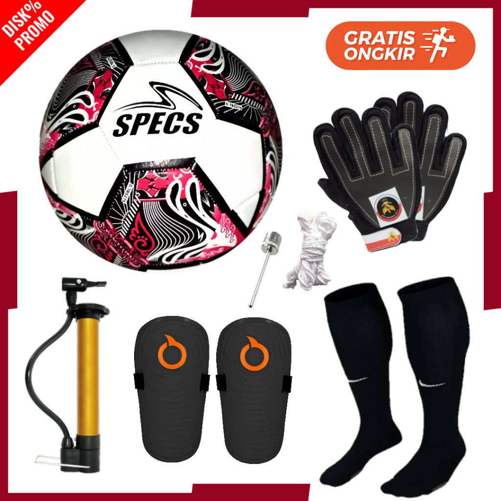 Bola Sepak / Bola Specs Size 5 Gratis Pentil dan Jaring
