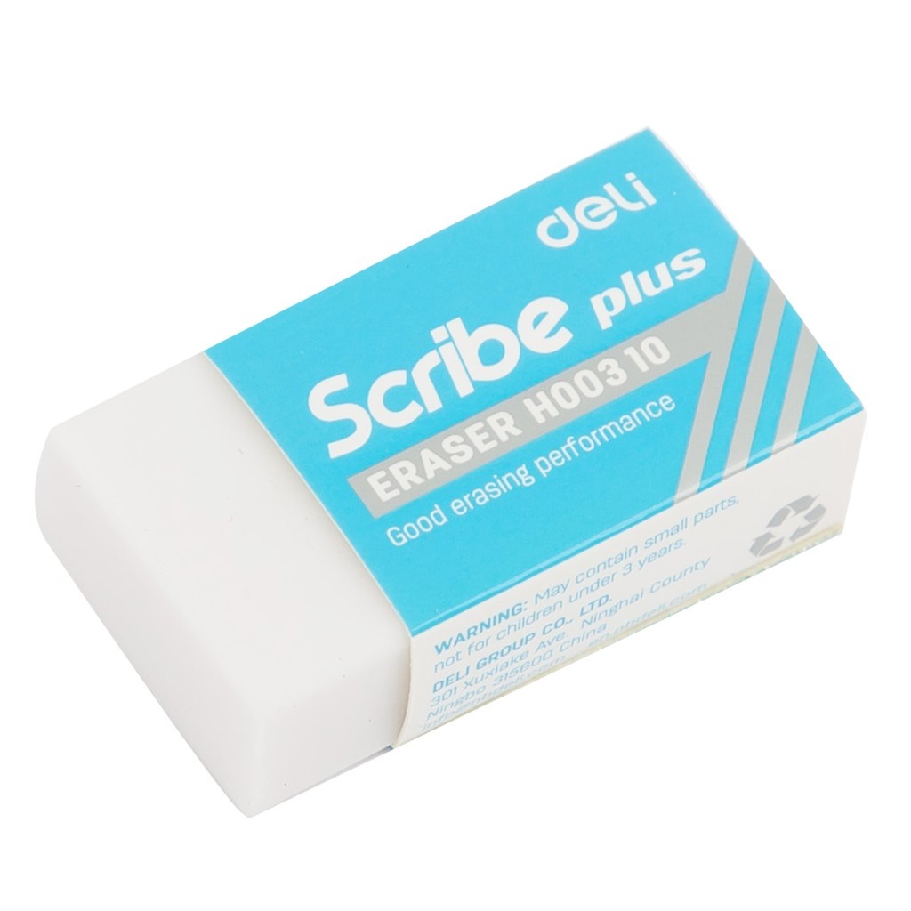 

Penghapus Pensil DELI SCRIBE Putih Kecil Medium Besar Pencil Eraser White