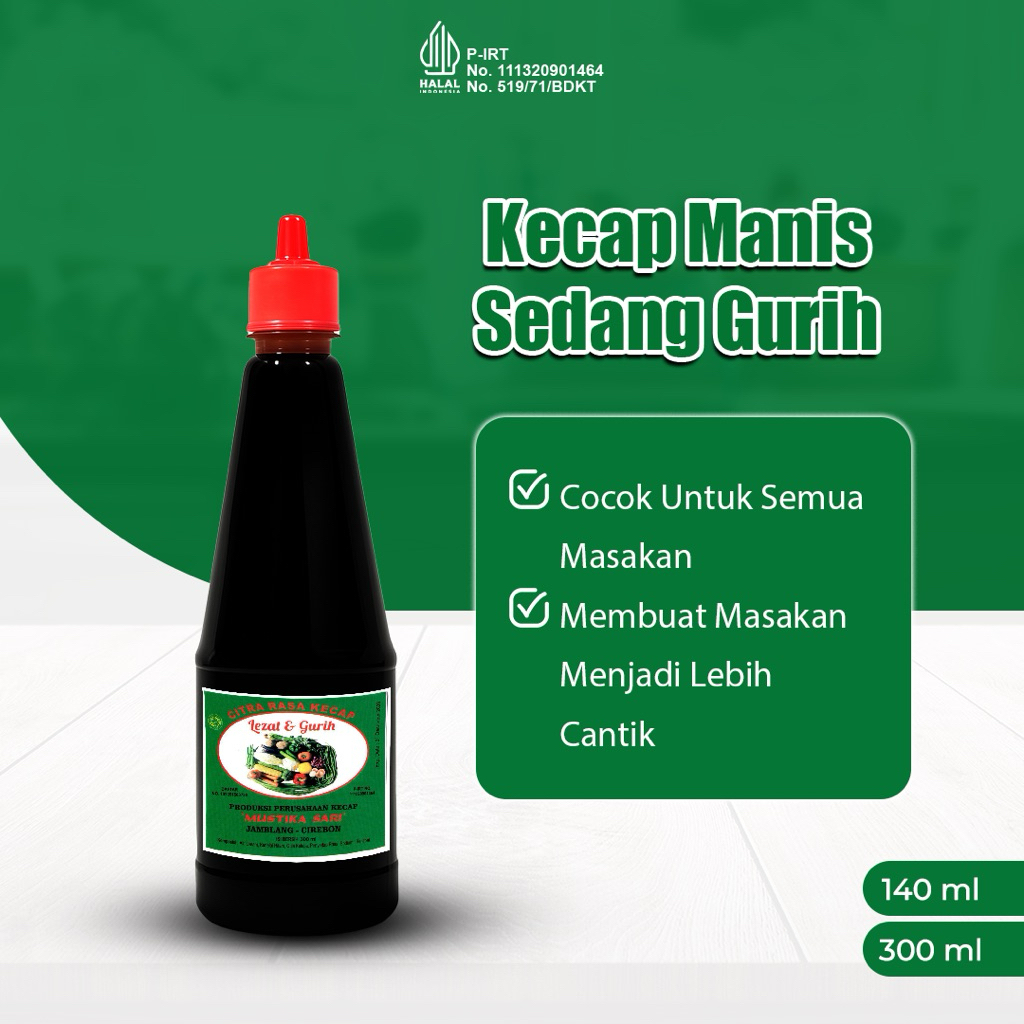 

Kacap Manis Sedang Mustika Sari 300ml Tanpa Bahan Pengawet