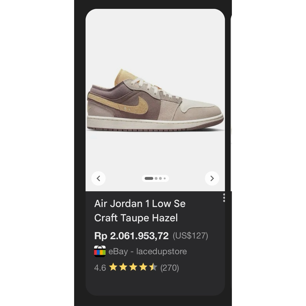 nike air jordan low 1 Se craft taupe