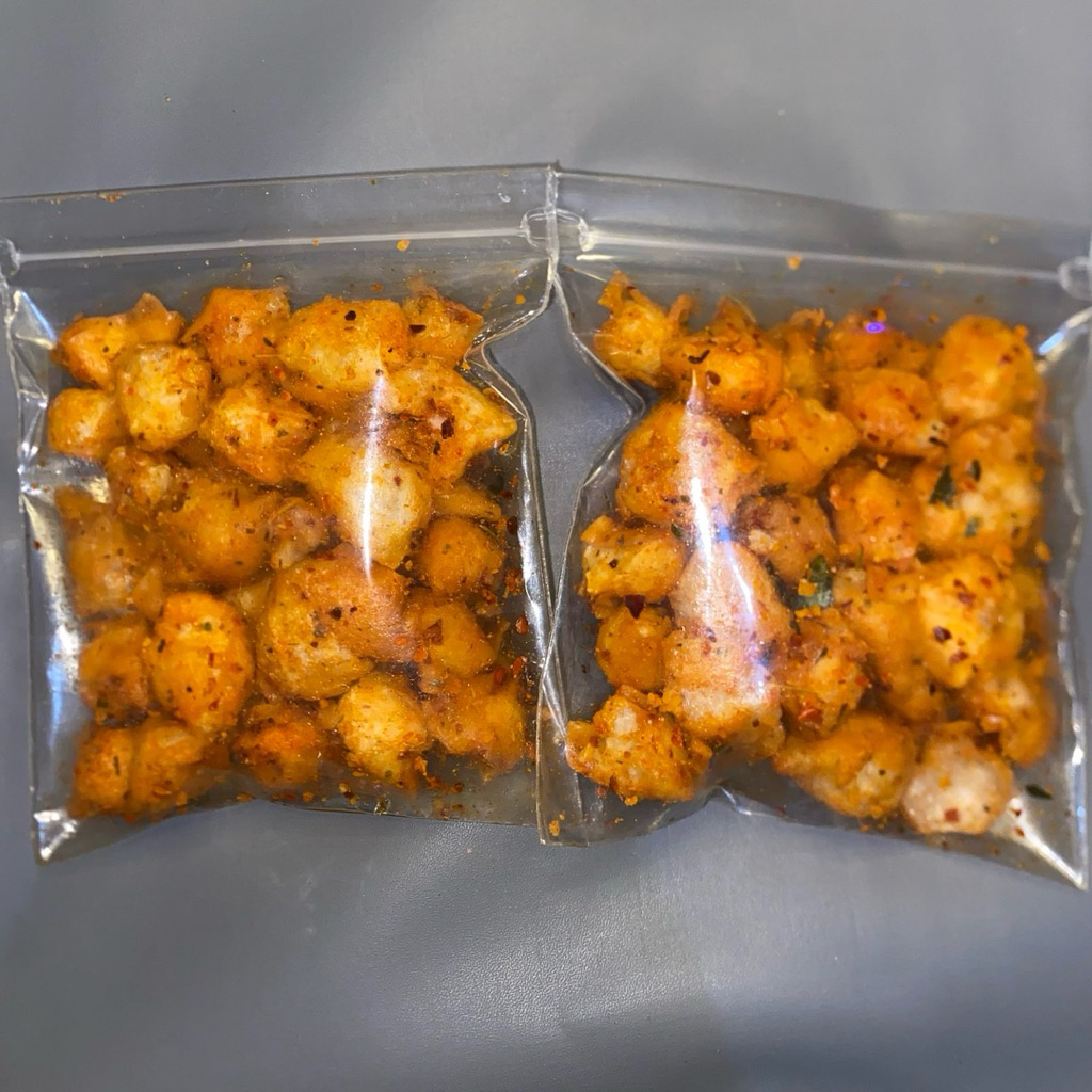 

cimol kering daun jeruk extra pedas renyah enak