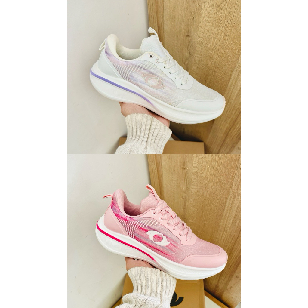 Sepatu Olahraga Astec Wanita Putih Pink Beige