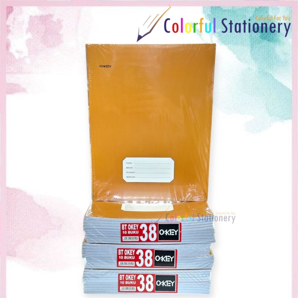 

Buku Tulis Kwarto Okey 38 Cover Coklat Sampul (Pack)
