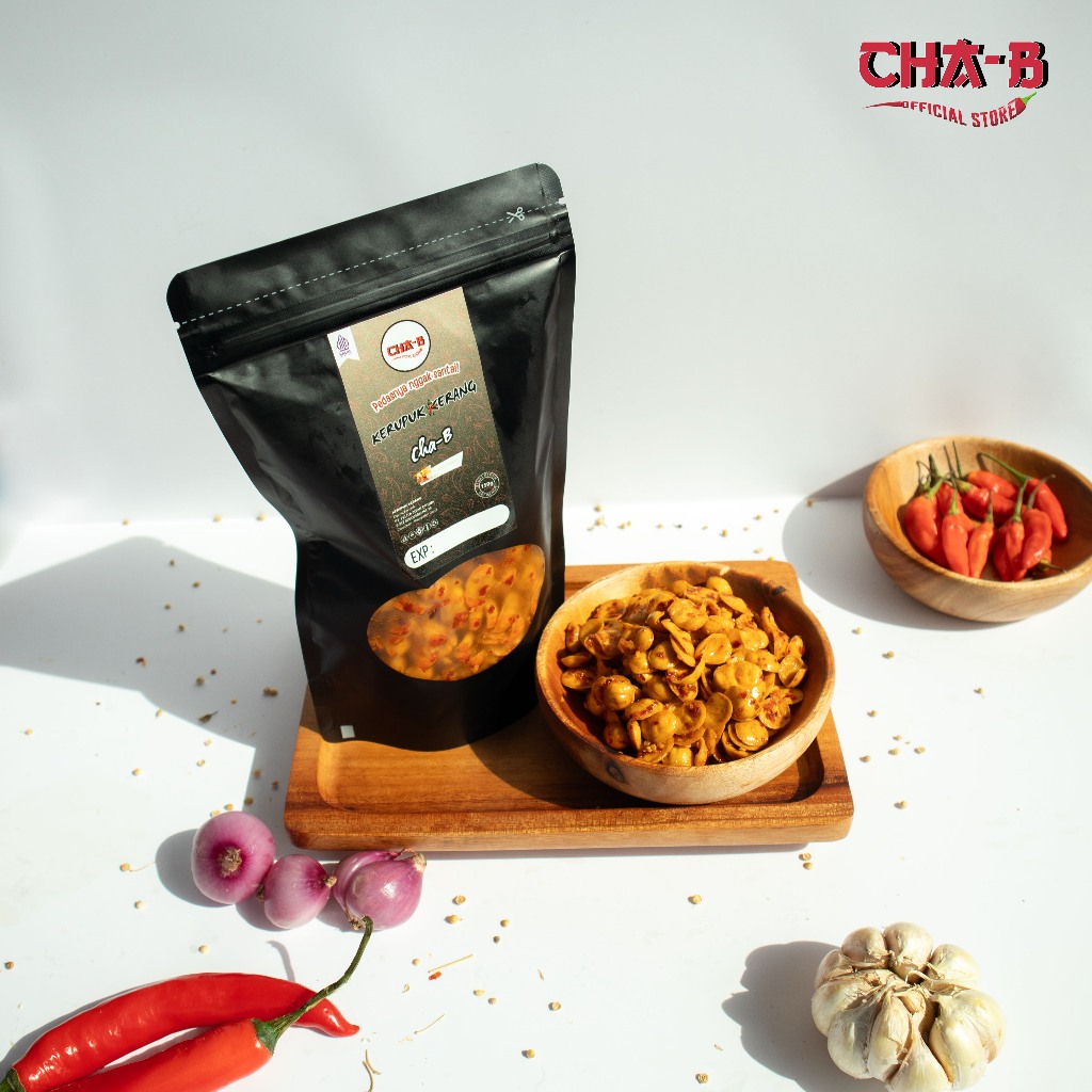 

CHA-B Kerupuk Kerang Rasa Pedas Bawang 150 gr