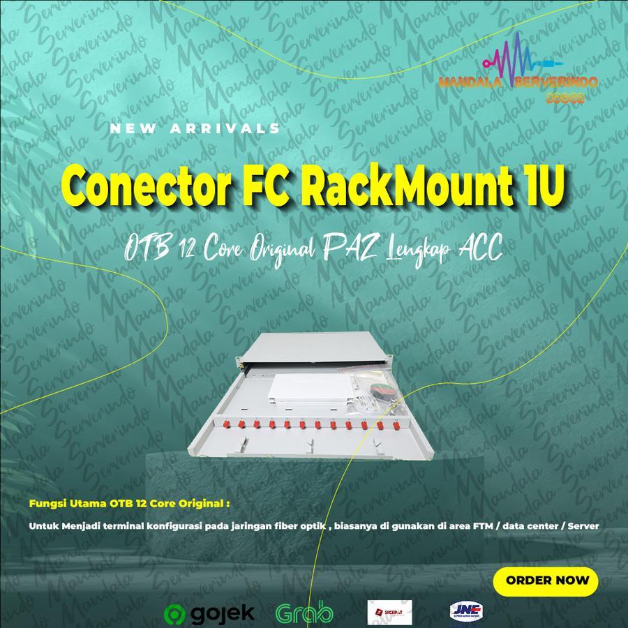 OTB 12 Core Original PAZ Conector FC RackMount 1U - LENGKAP