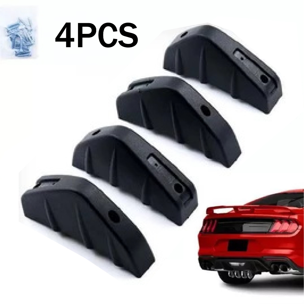 4pcs Winglet Belakang Mobil Carbon Fiber Universal - Pelindung Bumper & Spoiler Modified untuk Berba