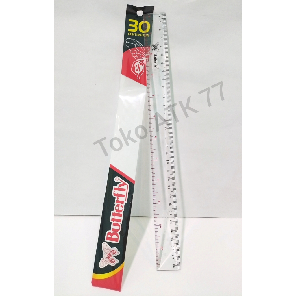 

Penggaris Mistar Butterfly 30cm 30 cm READY STOCK