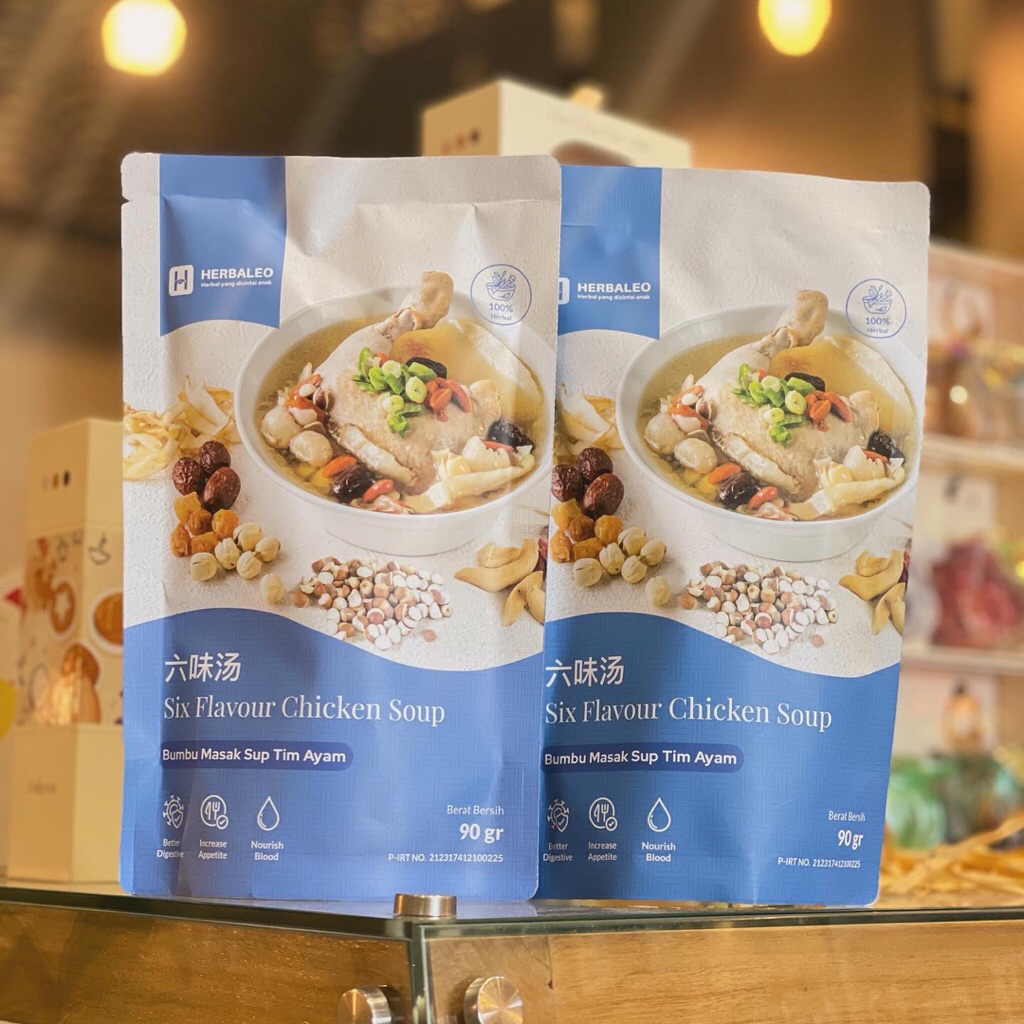 

Six Flavour Chicken Soup Herbaleo (90gr) | Sup tim ayam obat dengan pilihan rempah berkualitas