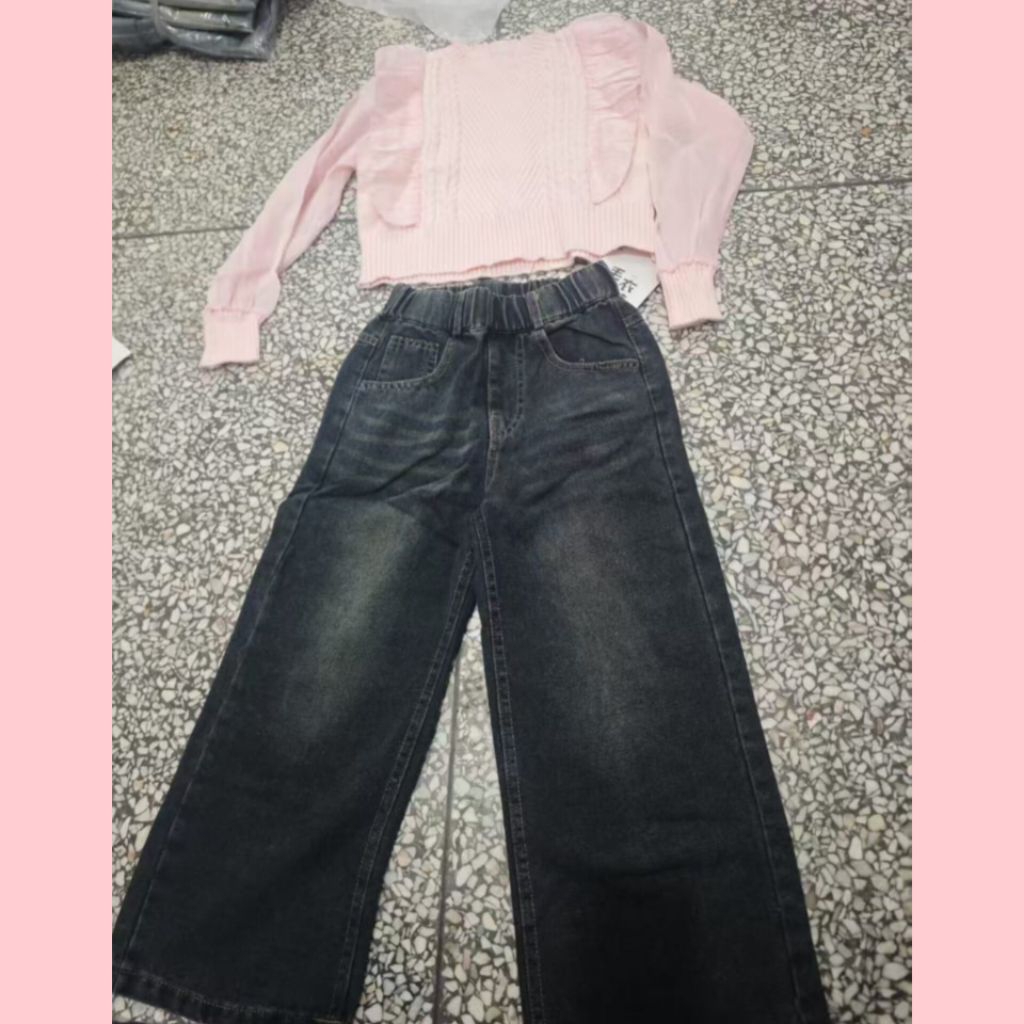 SETELAN ATASAN RAJUT IMPORT CELANA JEANS KULOT PREMIUM