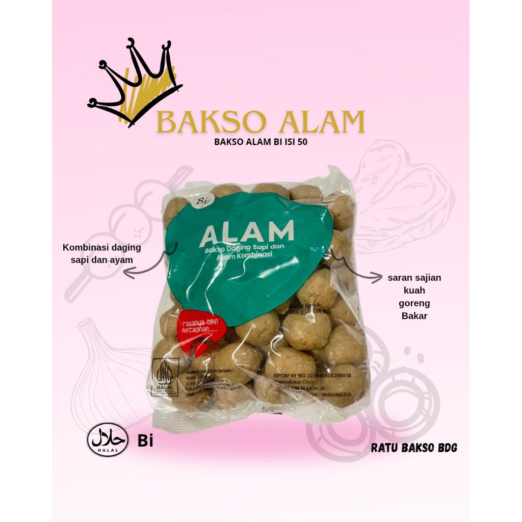 

Bakso alam super BI isi 50 butir