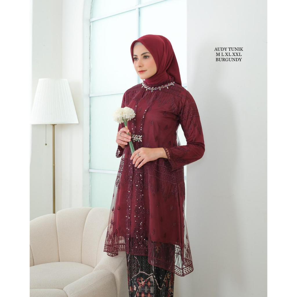 AUDY TUNIK Model Terbaru | Tunik Kondangan | Seragam | Pesta | New Colletion | Kebaya Wanita Elegan