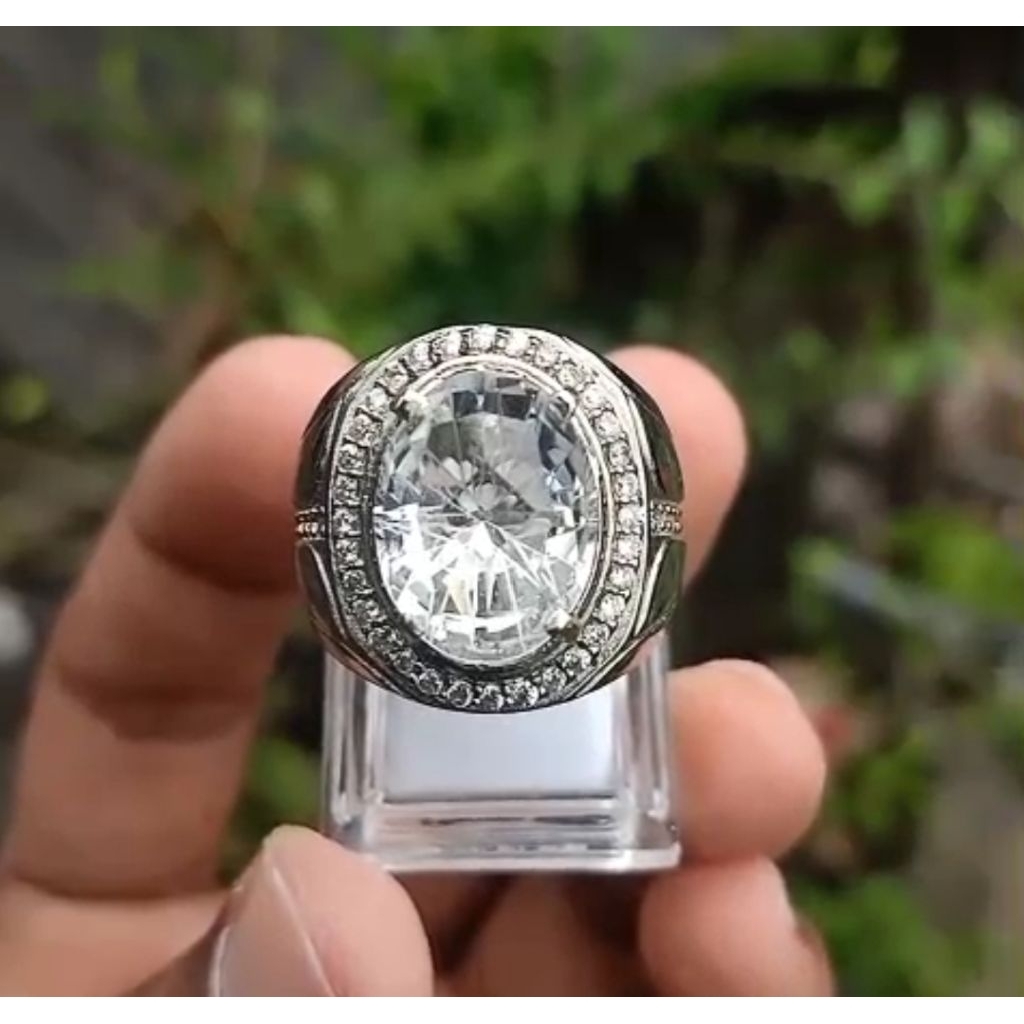 cincin pria batu kecubung air Kalimantan