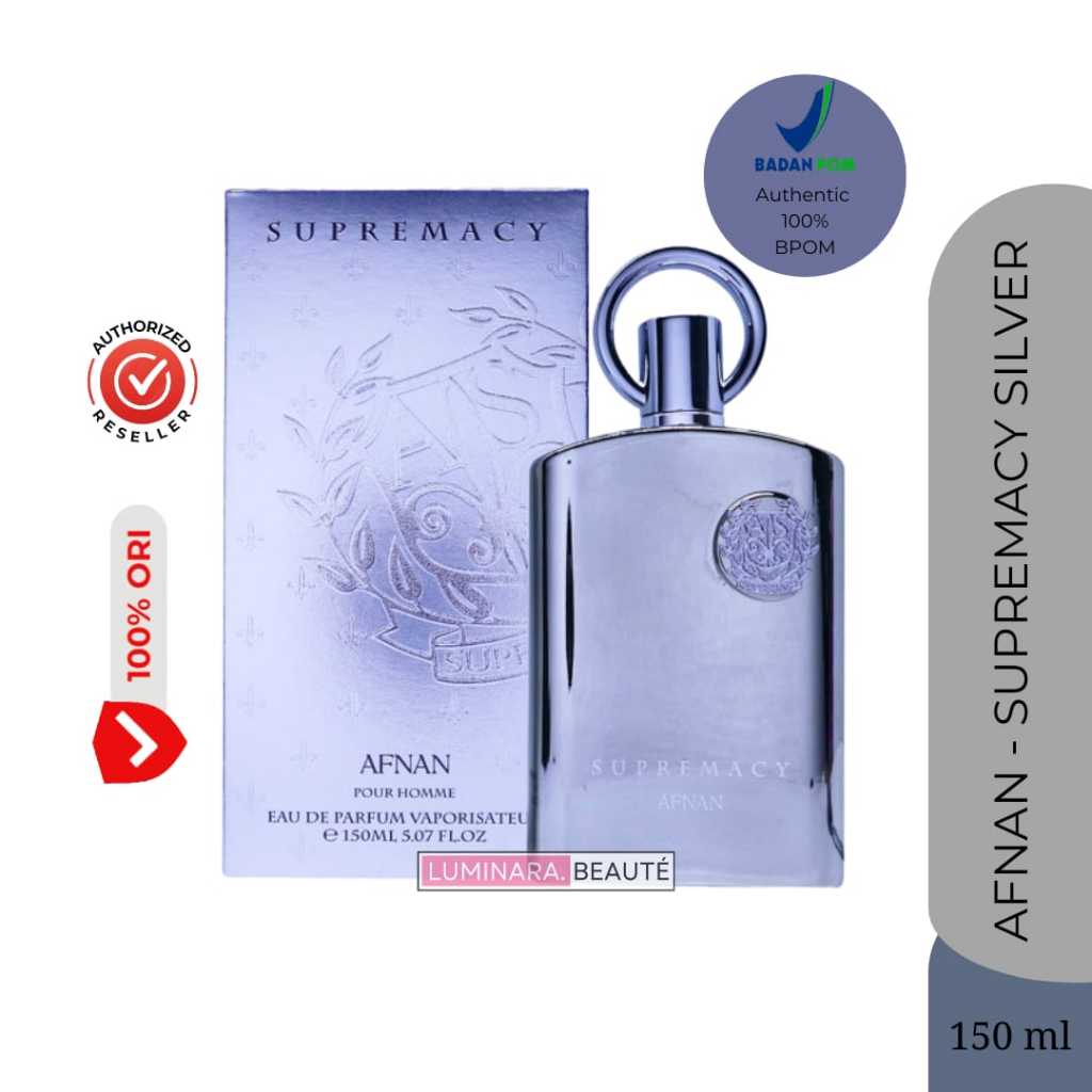 Afnan Supremacy Silver Eau De Parfum 100 / 150 ML For Unisex Wewangian Badan