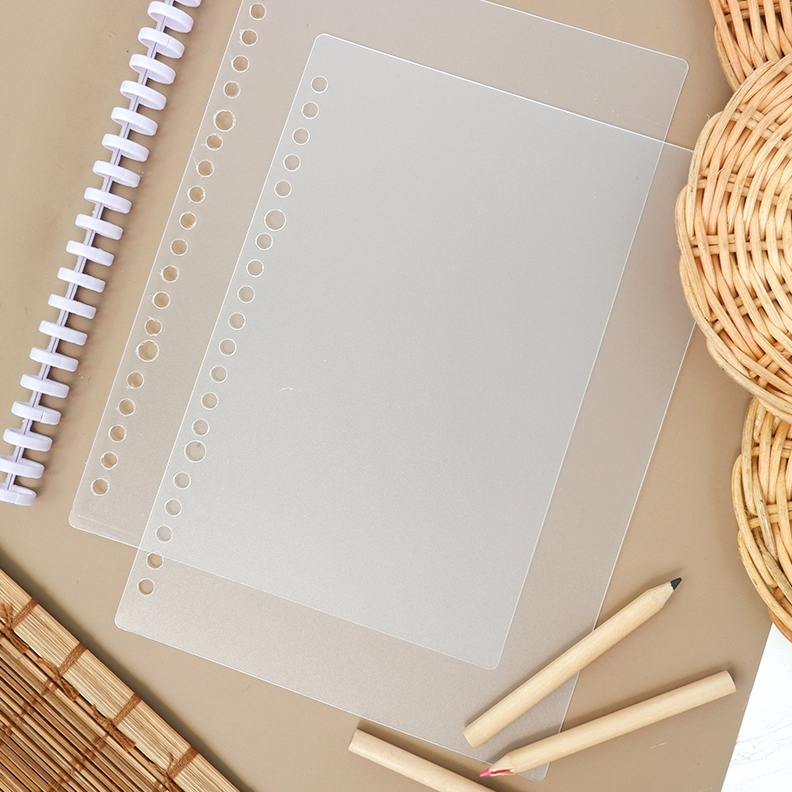 

DIY Minimalist Plastic Binder Cover Transparan - Loose Leaf Covers Transparent Sampul Notebook A5 B5