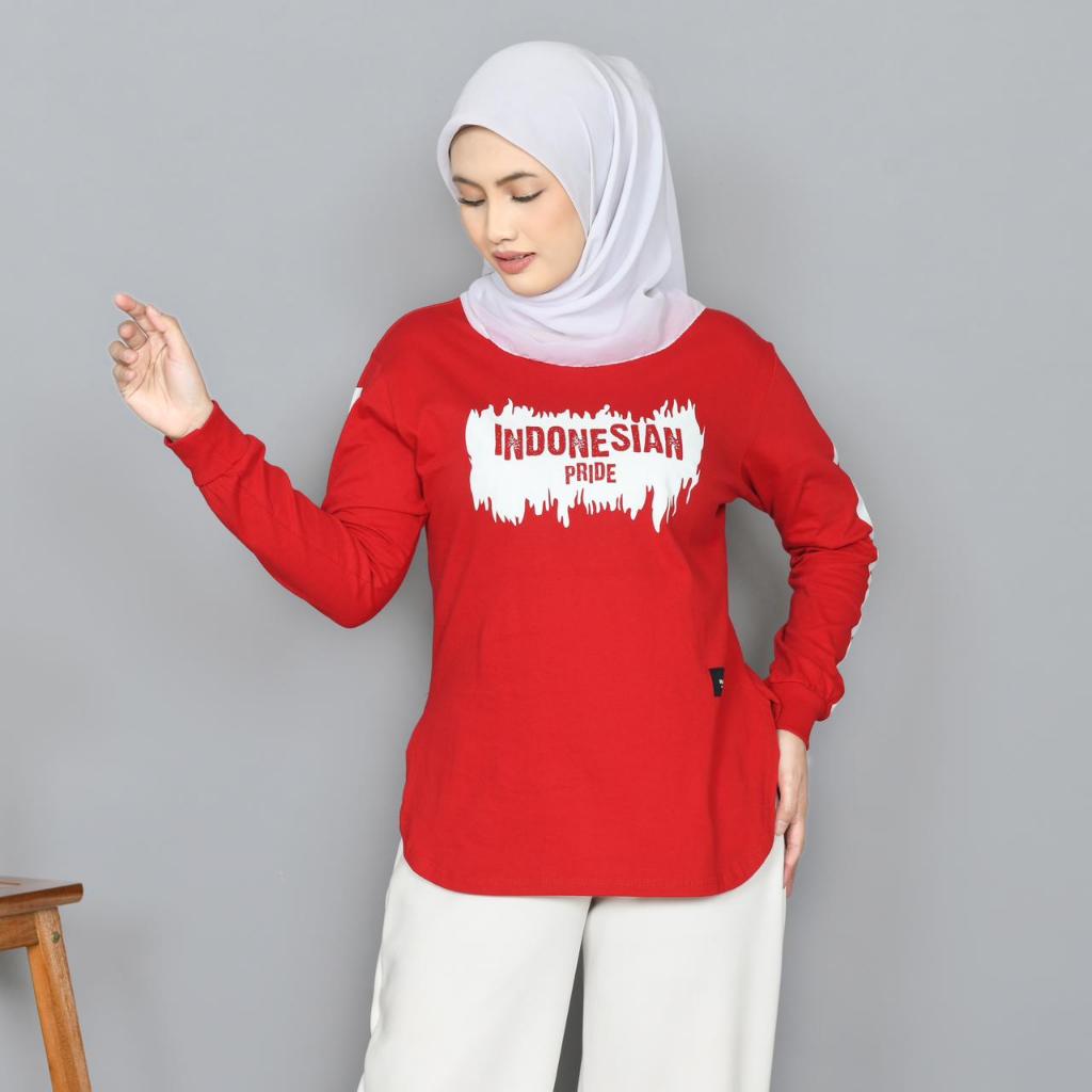 Kaos Merah Putih 17Agustus 2025 Dewasa Atasan 17Agustusan Wanita Tshirt Ke-80 Bju Pria Lomba Kaos Ga