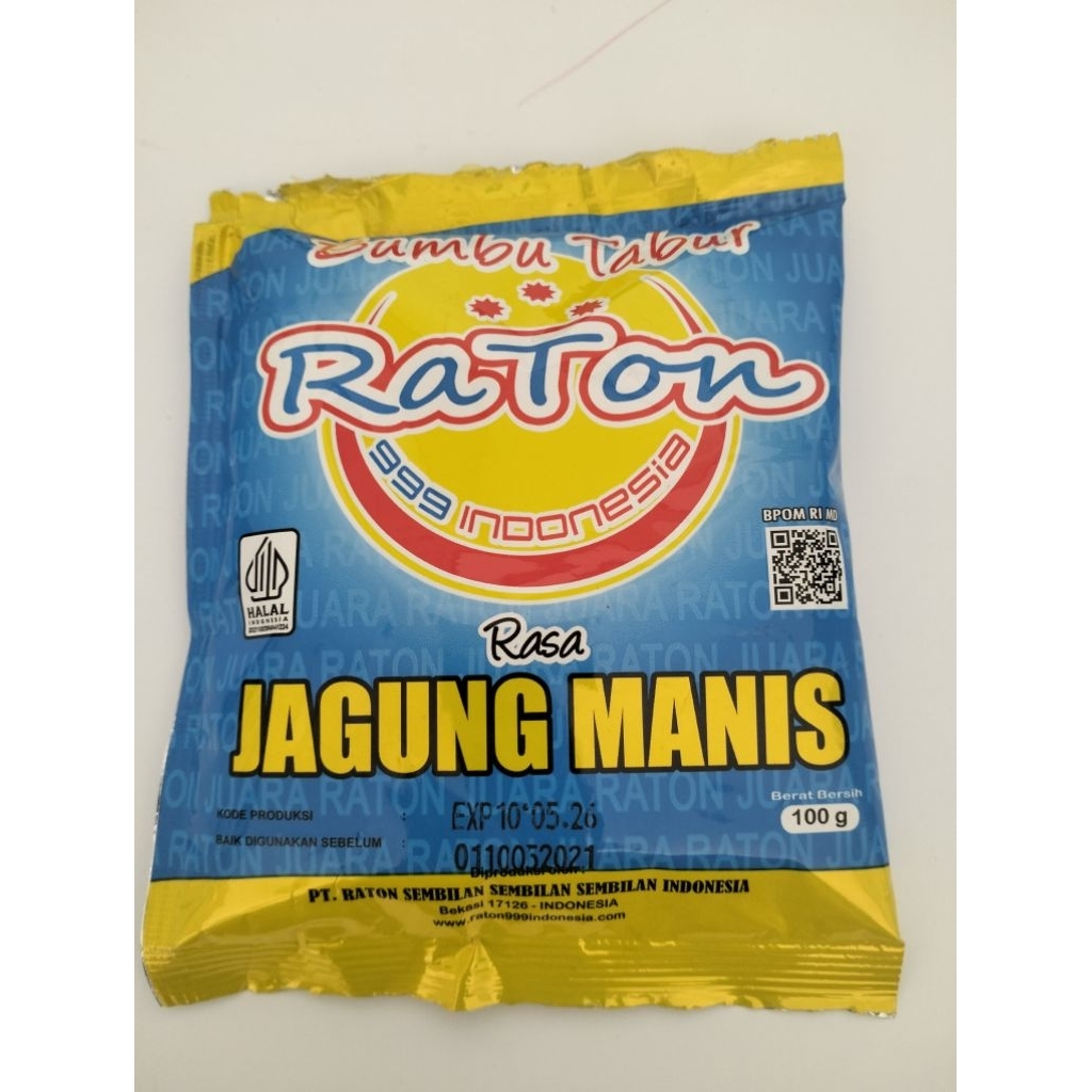 

Raton Bumbu Tabur JAGUNG MANIS 100 gr