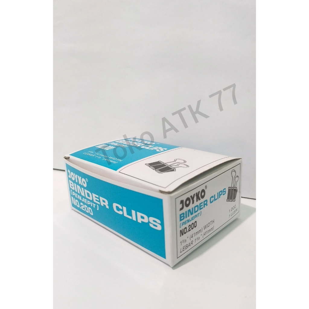 

Binder Clips Clip Klip Joyko no 200 Penjepit Kertas 1pack = 12pcs READY STOCK