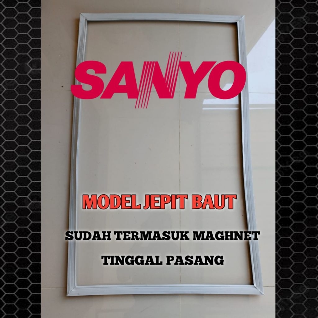 GASKET KARET PINTU KULKAS SANYO SR-D181SB2 CUSTOM 103 X 48.5 CM
