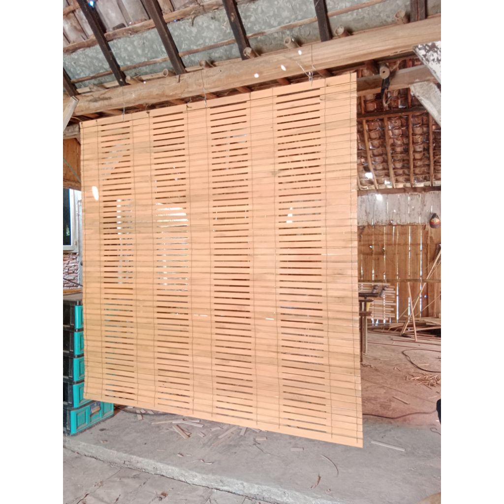 Tirai kayu Jati/Tirai outdoor/Kerai Gulung 2mx2m